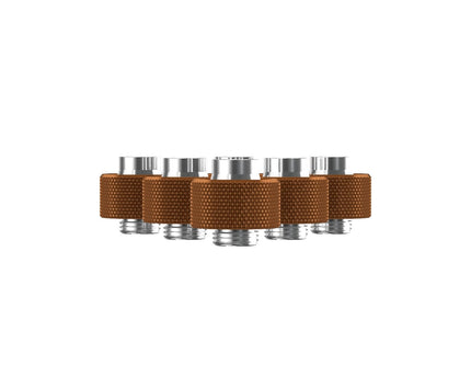 PrimoChill SecureFit SX - Premium Compression Fittings 6 Pack - For 1/2in ID x 3/4in OD Flexible Tubing (F-SFSX34-6) - Available in 20+ Colors, Custom Watercooling Loop Ready - Copper