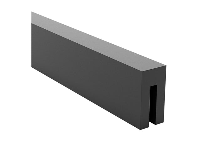 Rubber C-Strip Fan / Window Molding - 1/32in. Panel - Black (Sold by the Foot)
