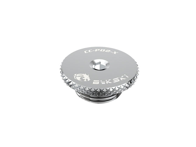 Bykski G 1/4in. Low Profile Knurled Hex Stop Fitting (CC-PD2-X) - Silver