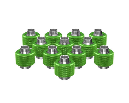 PrimoChill SecureFit SX - Premium Compression Fitting For 3/8in ID x 1/2in OD Flexible Tubing 12 Pack (F-SFSX12-12) - Available in 20+ Colors, Custom Watercooling Loop Ready - PrimoChill - KEEPING IT COOL Toxic Candy