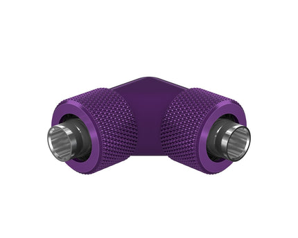 PrimoChill SecureFit SX - Premium 90 Degree Compression Fitting Set For 3/8in ID x 1/2in OD Flexible Tubing (F-SFSX1290) - Available in 20+ Colors, Custom Watercooling Loop Ready - PrimoChill - KEEPING IT COOL Candy Purple