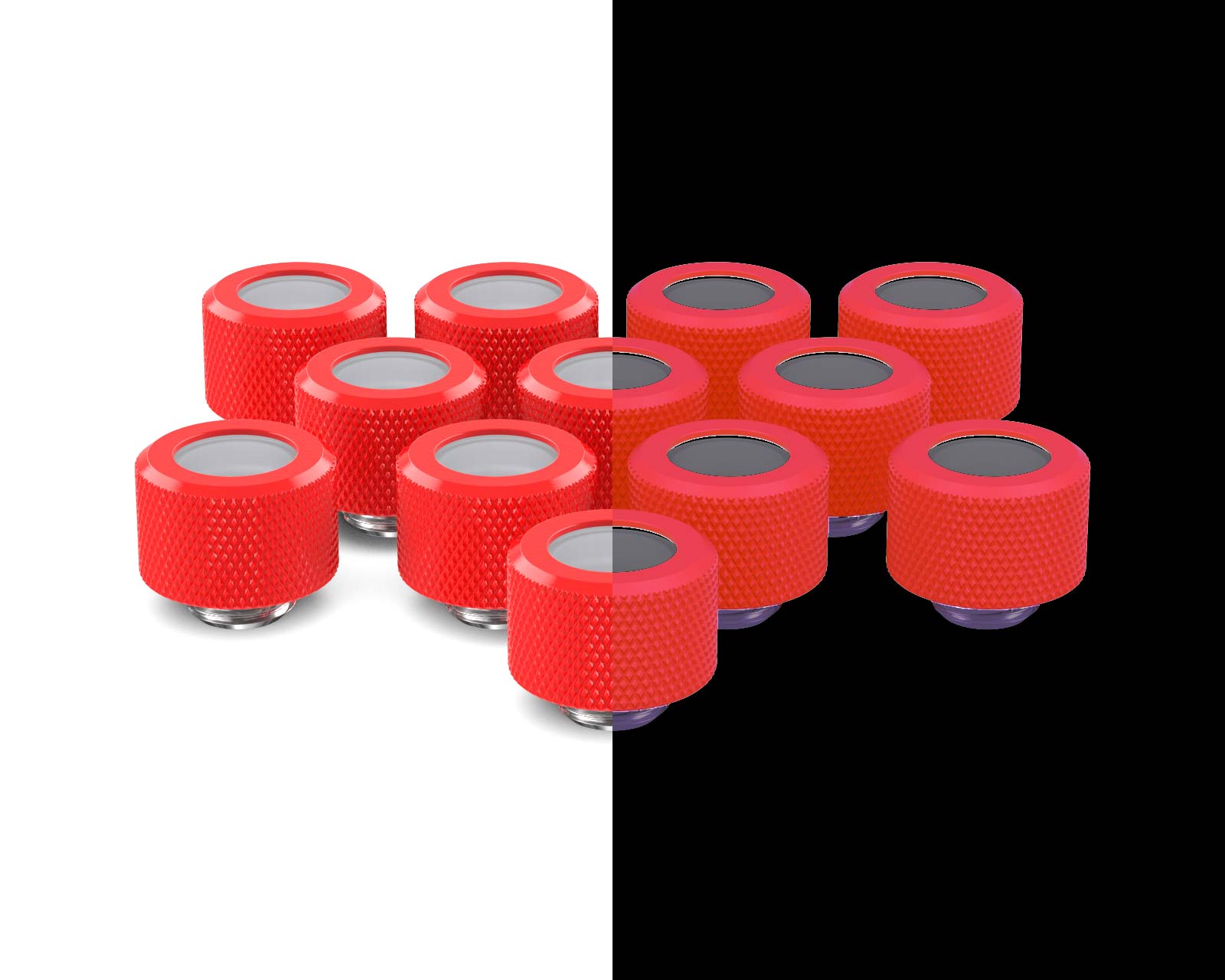 PrimoChill 14mm OD Rigid SX Fitting - 12 Pack - PrimoChill - KEEPING IT COOL UV Red