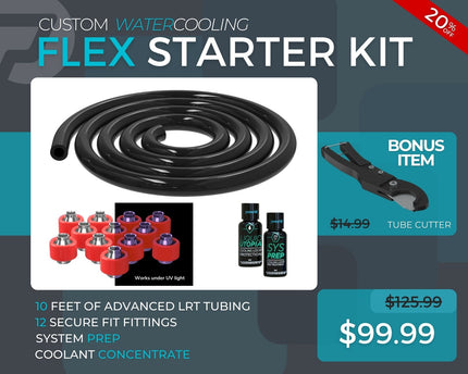 3/8 ID x 1/2 OD - Flex Starter Kit (Tubing, Fittings, Prep, Coolant, and Bonus Cutter)
