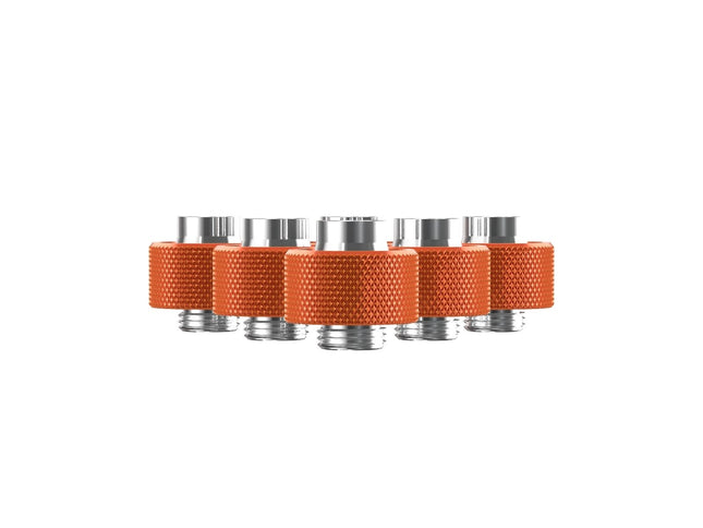 PrimoChill SecureFit SX - Premium Compression Fittings 6 Pack - For 1/2in ID x 3/4in OD Flexible Tubing (F-SFSX34-6) - Available in 20+ Colors, Custom Watercooling Loop Ready - Candy Copper