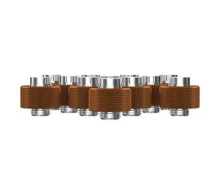 PrimoChill SecureFit SX - Premium Compression Fittings 12 Pack - For 1/2in ID x 3/4in OD Flexible Tubing (F-SFSX34-12) - Available in 20+ Colors, Custom Watercooling Loop Ready - Copper