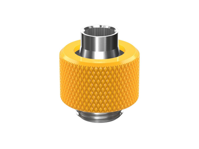 PrimoChill SecureFit SX - Premium Compression Fitting For 3/8in ID x 1/2in OD Flexible Tubing (F-SFSX12) - Available in 20+ Colors, Custom Watercooling Loop Ready - PrimoChill - KEEPING IT COOL Yellow