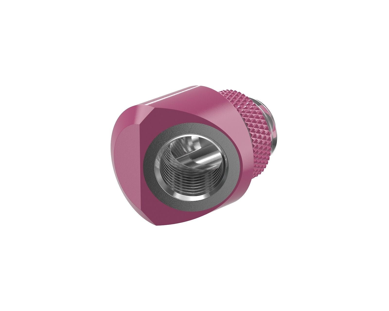 PrimoChill InterConnectSX Flat 45 Degree Rotary Fitting (FAF45) – Enhanced PC Cooling with Sleek Aesthetics - Available in 20+ Colors, Custom Watercooling Loop Ready - Magenta