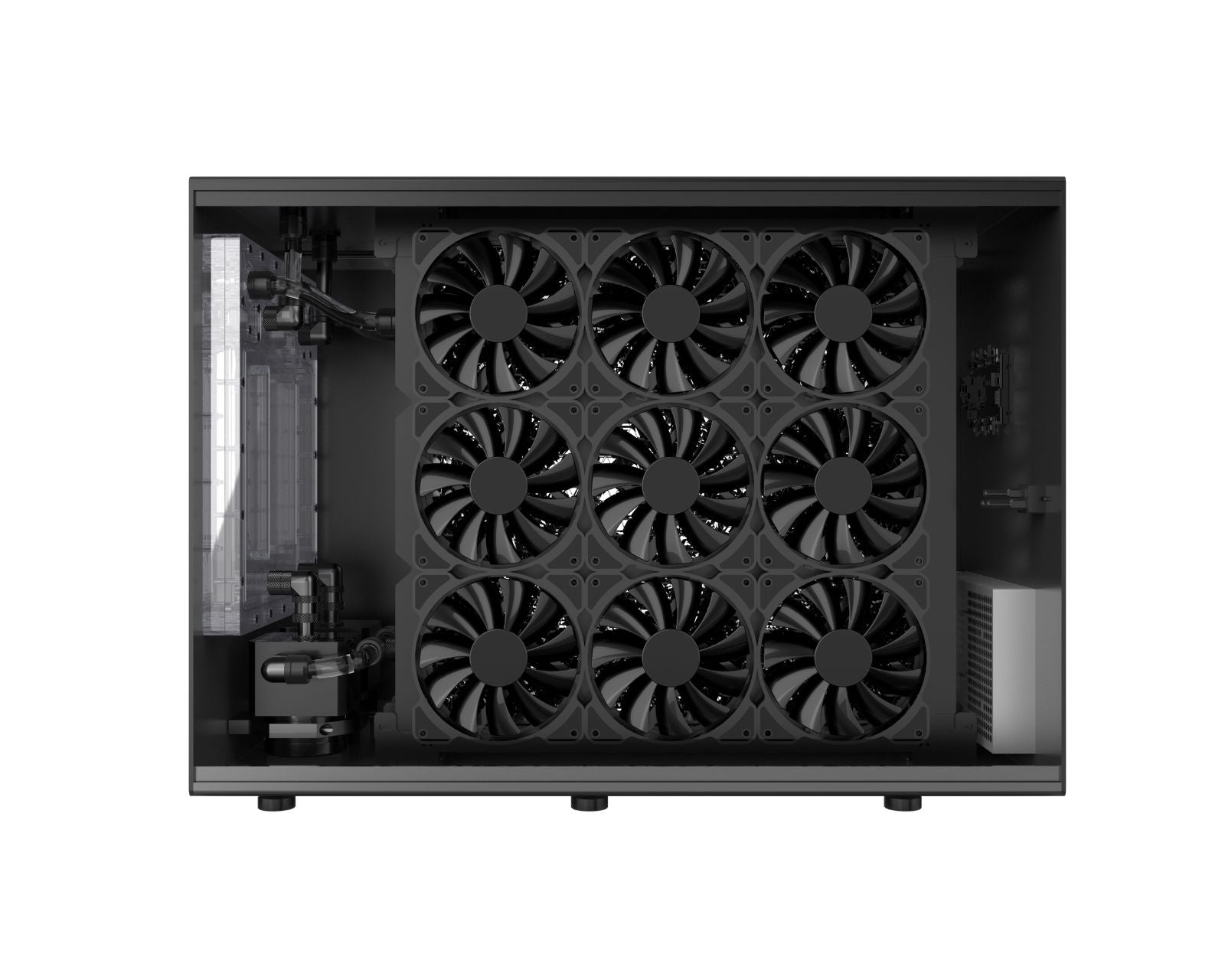 Bykski B-1080X2-CEC-X Elite Thermal Exchange System with Integrated Twin Pump Distro, Dual 1080mm Radiators with 18 PWM 120mm Fans