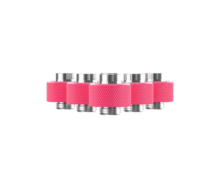 PrimoChill SecureFit SX - Premium Compression Fittings 6 Pack - For 1/2in ID x 3/4in OD Flexible Tubing (F-SFSX34-6) - Available in 20+ Colors, Custom Watercooling Loop Ready - UV Pink