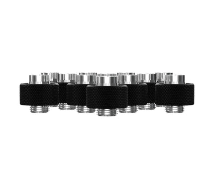 PrimoChill SecureFit SX - Premium Compression Fittings 12 Pack - For 1/2in ID x 3/4in OD Flexible Tubing (F-SFSX34-12) - Available in 20+ Colors, Custom Watercooling Loop Ready - TX Matte Black