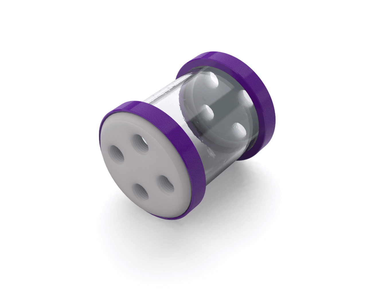PrimoChill CTR Low Profile Phase II Reservoir - White POM - 80mm - PrimoChill - KEEPING IT COOL Purple