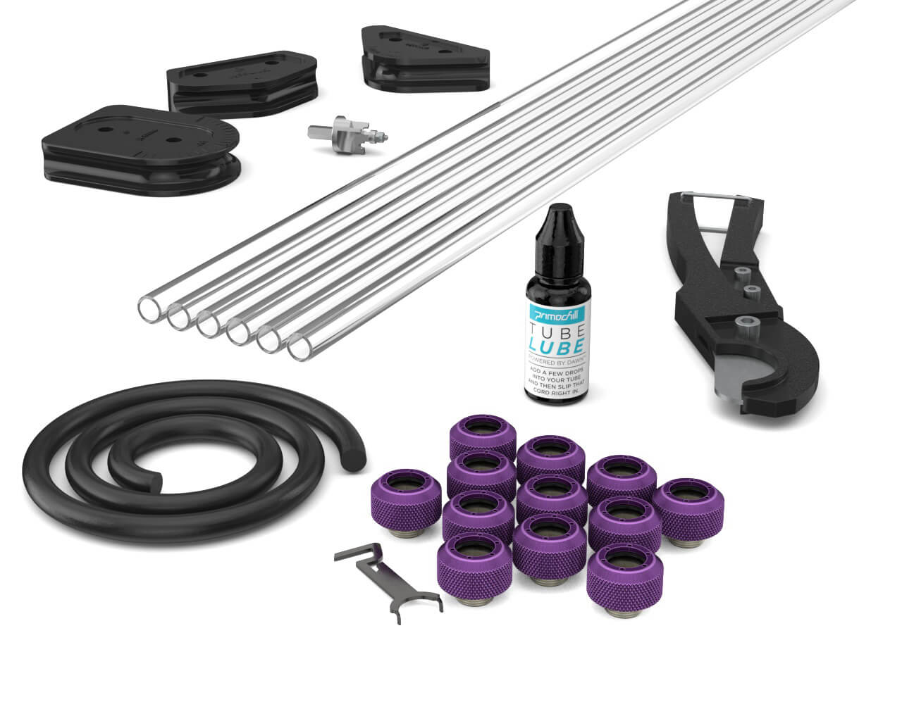 PrimoChill Complete 1/2 Inch PETG / RSX Combo Pack - PrimoChill - KEEPING IT COOL Candy Purple