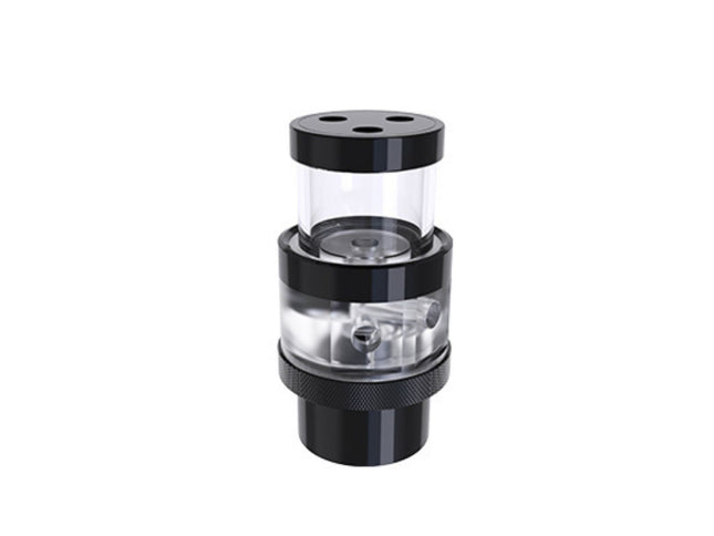Bykski Complete D5 Pump / 60mm PMMA Reservoir Combo, Armored Black - with integrated 5V Addressable RGB (CP-NWD5-X-CT60-V3)