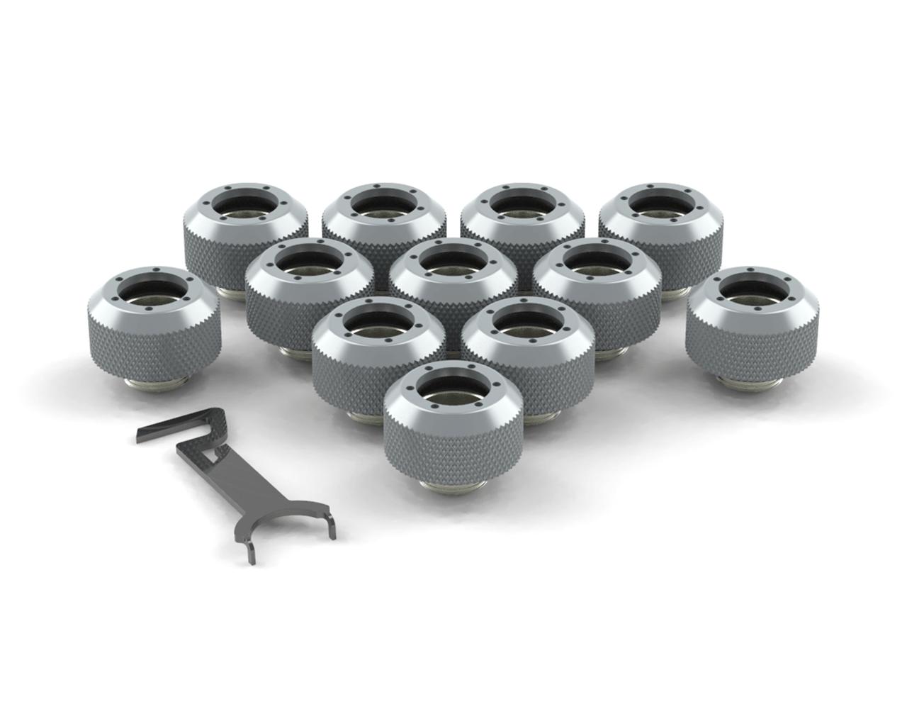 PrimoChill 1/2in. Rigid RevolverSX Series Fitting - 12 pack - PrimoChill - KEEPING IT COOL Silver