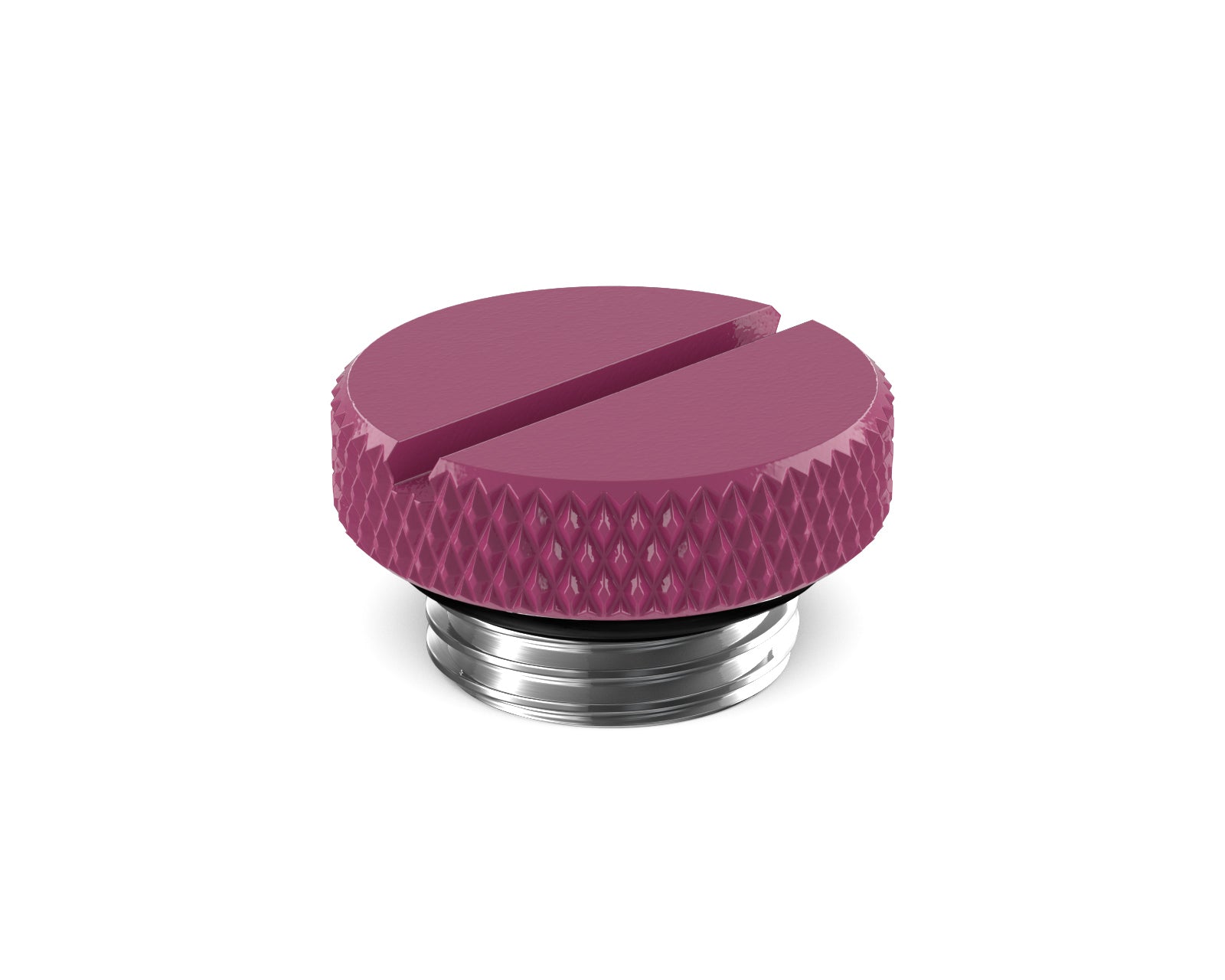 PrimoChill G 1/4in. SX Knurled Slotted Stop Fitting - PrimoChill - KEEPING IT COOL Magenta