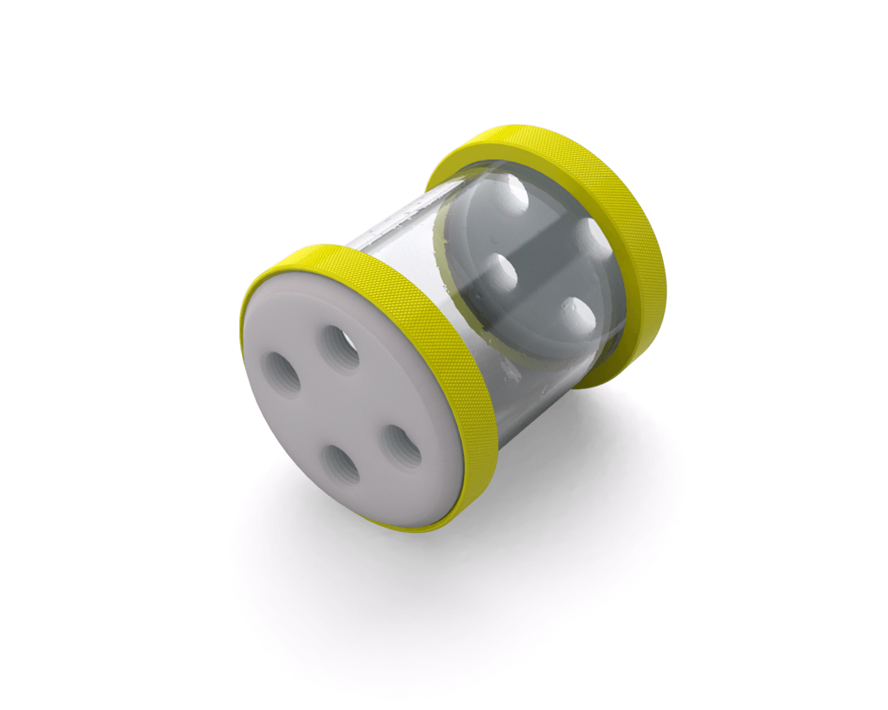 PrimoChill CTR Low Profile Phase II Reservoir - White POM - 80mm - PrimoChill - KEEPING IT COOL Lime Yellow
