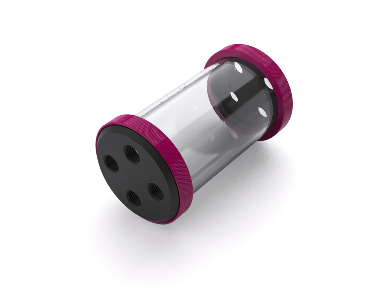 PrimoChill CTR Low Profile Phase II Reservoir - Black POM - 120mm - PrimoChill - KEEPING IT COOL Magenta