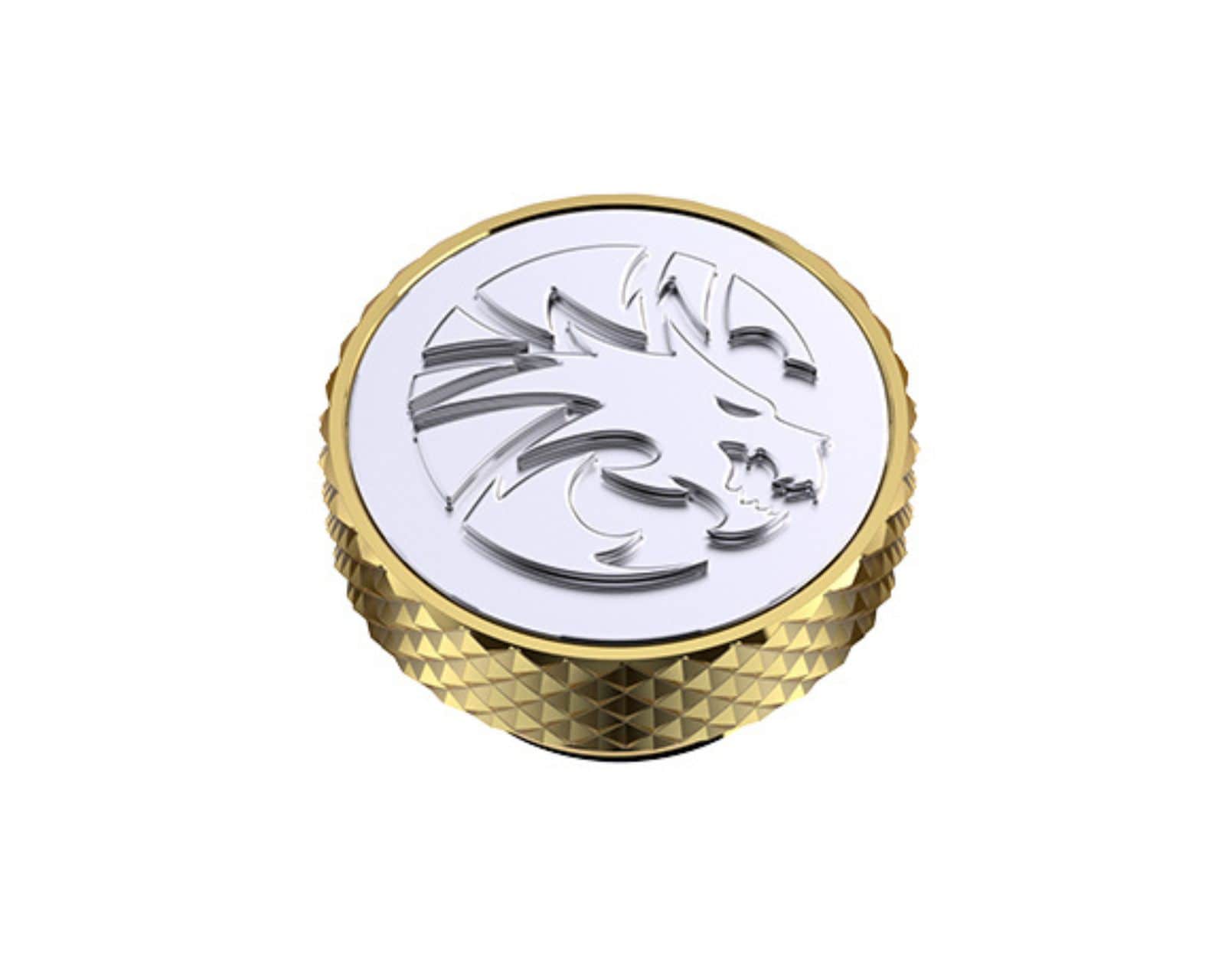 Bykski G 1/4in. Knurled Dragon Logo Stop Plug (B-PD5-DG) - PrimoChill - KEEPING IT COOL Gold