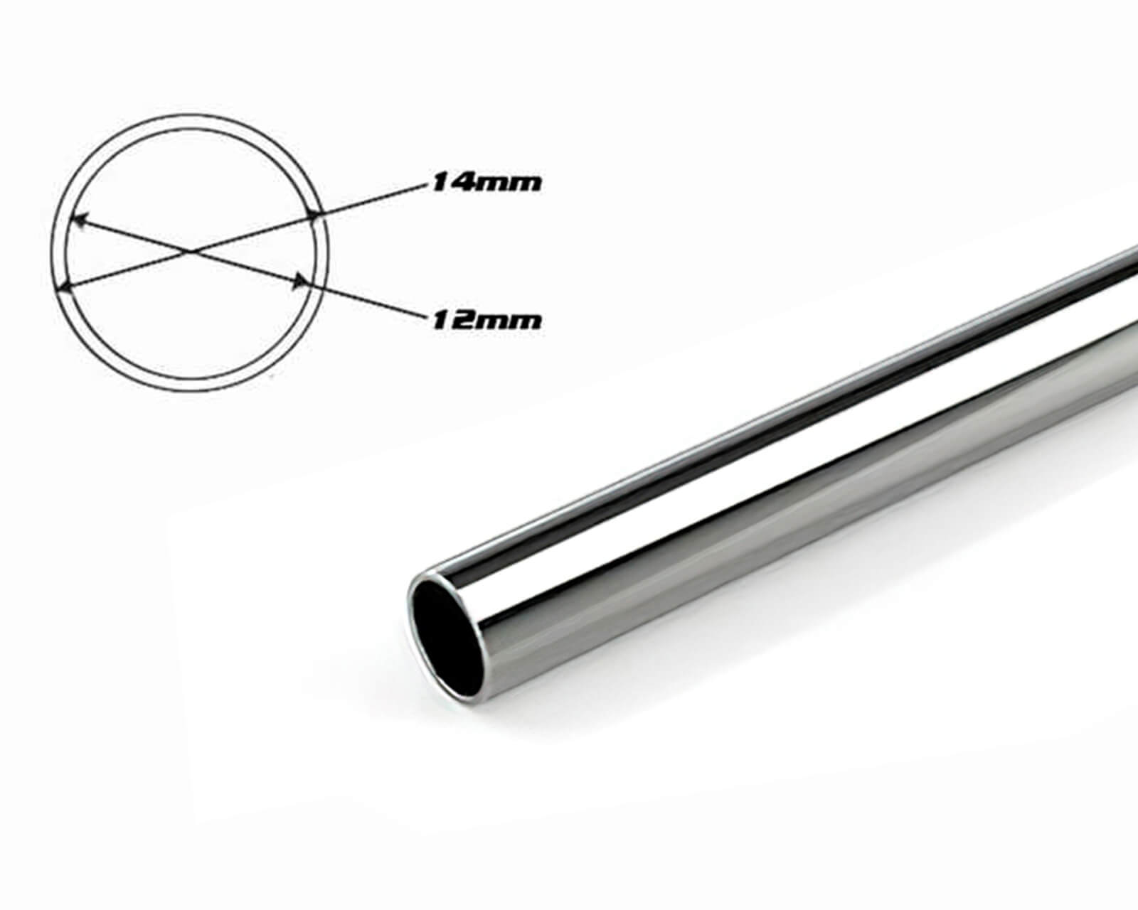 Bykski Metal Rigid Tubing - Electroplated Brass - 14mm OD - 300mm - PrimoChill - KEEPING IT COOL