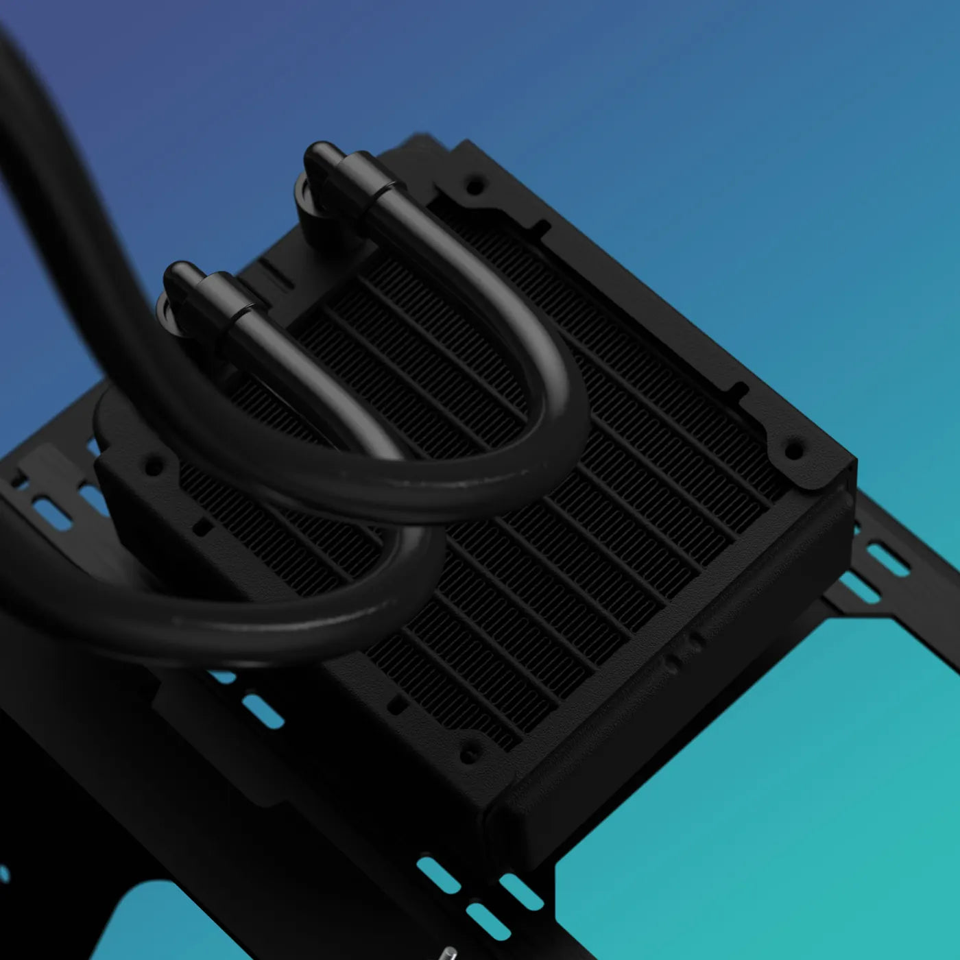 Radiator mounted on the WetbenchSX AIO bracket