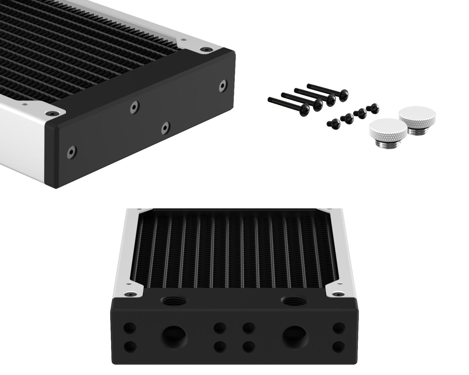 PrimoChill 120SL (30mm) EXIMO Modular Radiator, Black POM, 1x120mm, Si ...