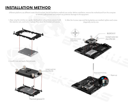Bykski CPU-4189-SR Durable All Metal CPU Water Block For LGA 4189 Intel Copper/Ice Lake - Continuous Usage