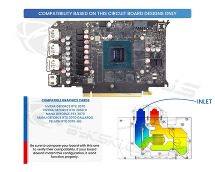 Bykski Full Coverage GPU Water Block and Backplate for RTX 3060Ti/3070 Founders Edition (N-RTX3070FE-X)