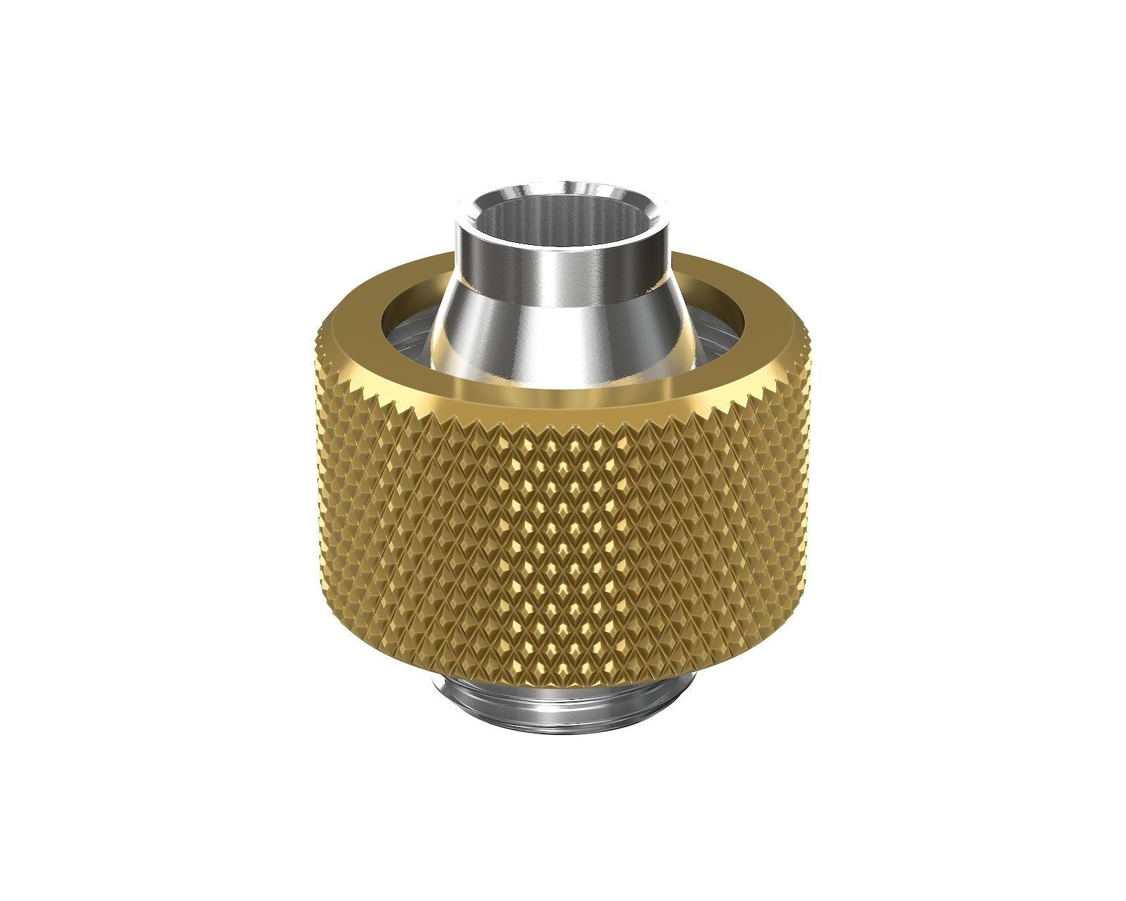 PrimoChill SecureFit SX - Premium Compression Fitting For 3/8in ID x 5/8in OD Flexible Tubing (F-SFSX58) - Available in 20+ Colors, Custom Watercooling Loop Ready - Candy Gold
