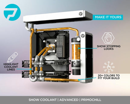 PrimoChill Vue - Computer WaterCooling Coolant, Visual Flow, Solid/Non-Transparent, Full Protection, PrimoPrep Included, Proudly Made in the USA (32oz/.9L) - Candy Gold SX