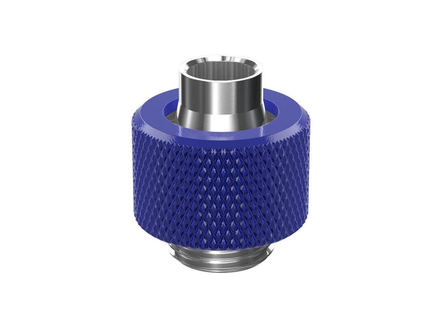 PrimoChill SecureFit SX - Premium Compression Fitting For 3/8in ID x 1/2in OD Flexible Tubing (F-SFSX12) - Available in 20+ Colors, Custom Watercooling Loop Ready - True Blue