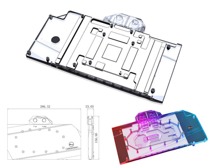 Bykski Full Coverage GPU Water Block and Backplate for MSI RTX 3090Ti GAMING X TRIO 24G (N-MS3090TITRIO-X)