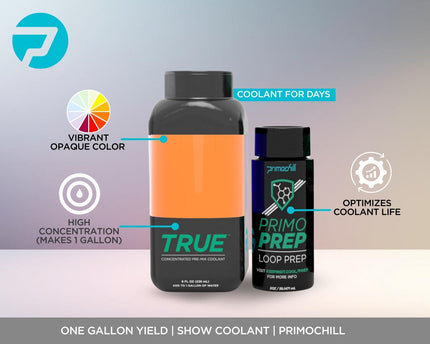 PrimoChill True Opaque - Computer WaterCooling Coolant, Concentrate, Solid/Non-Transparent, Full Protection, PrimoPrep Included, Proudly Made in the USA (Yields a Gallon of Coolant) - Blood Orange