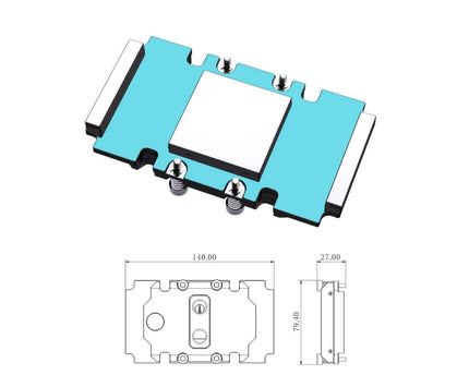 Bykski Durable All Metal GPU Water Block For NVIDIA TESLA SXM2 V100 (N-TESLA-V100SXM2-32G-SR) - Continuous Usage