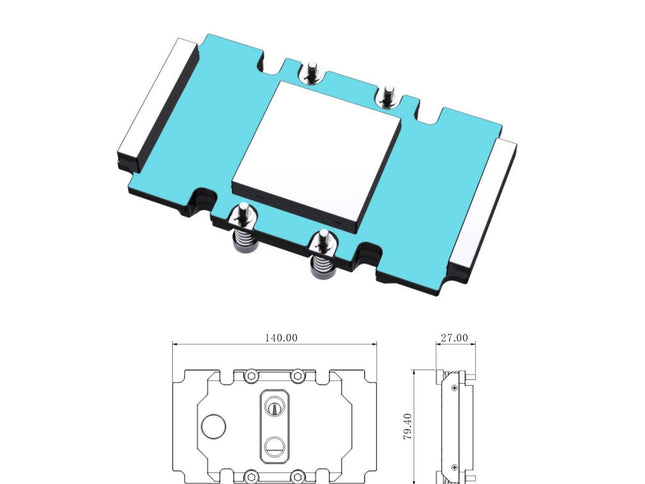 Bykski Durable All Metal GPU Water Block For NVIDIA TESLA SXM2 V100 (N-TESLA-V100SXM2-32G-SR) - Continuous Usage