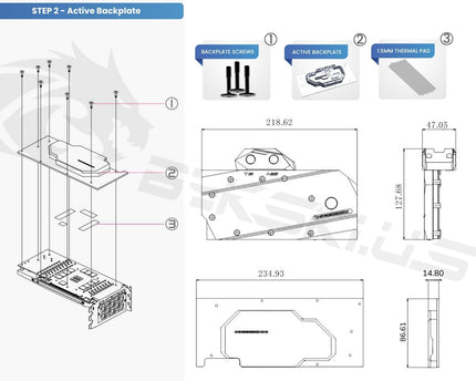 Bykski Full Coverage GPU Water Block w/ Integrated Active Backplate for Gigabyte RTX 3080/3090 (N-GV3090GMOC-TC-V2)