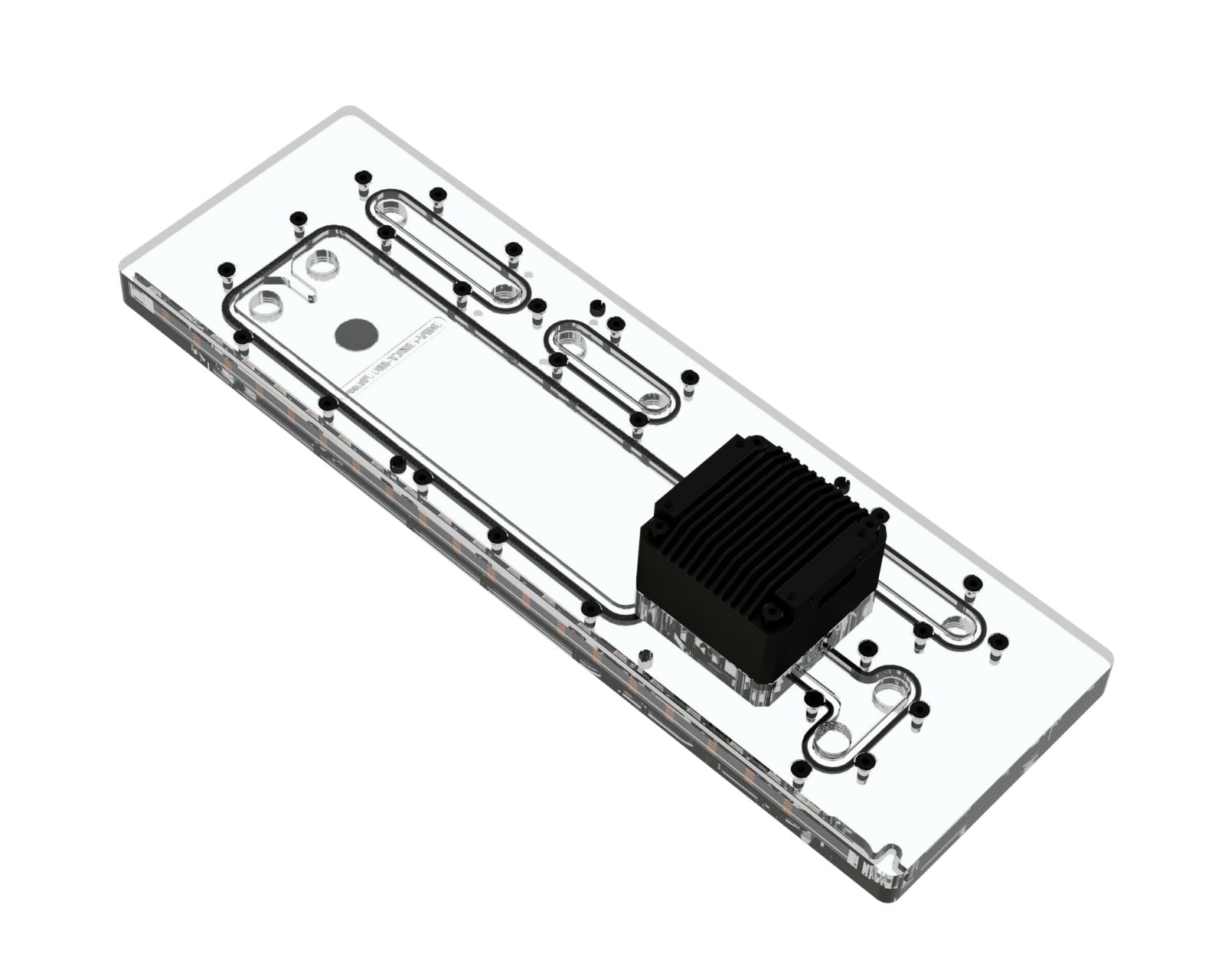 Bykski Distro Plate For NZXT H9 FLOW - PMMA w/ 5v Addressable RGB