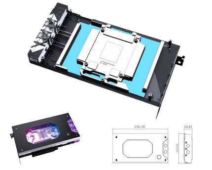Bykski Armored End Port GPU Waterblock with Backplate For PNY GeForce RTX 5090 32GB GDDR7 (N-PNY5090-X)