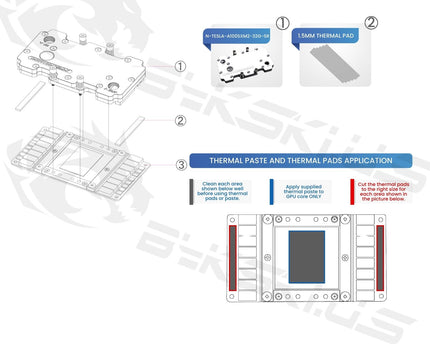 Bykski All Metal GPU Water Block for NVIDIA TESLA  A100 SXM2 32GB (N-TESLA-A100SXM2-32G-SR)