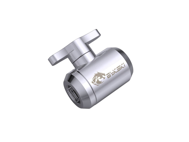 Bykski G 1/4in. Female to Female Drain Ball Valve (B-DV-CEV2) - Silver