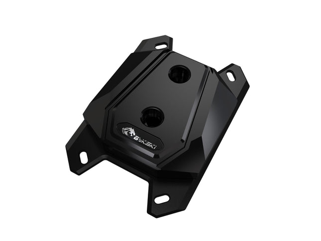 Bykski CPU-XPR-B-M-V2 High-Efficiency CPU Water Cooling Block - Featuring High Flow Optimized 0.2mm Fins - Geometric Design - for AMD Ryzen 3/5/7/9 (AM4/AM5) - Black (POM)