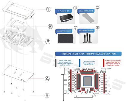 Bykski Durable Metal/POM GPU Water Block and Backplate For PNY GeForce RTX 5090 32GB GDDR7 (N-PNY5090-SR) - Continuous Usage