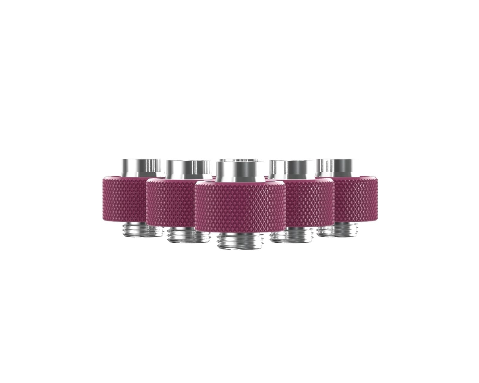 PrimoChill SecureFit SX - Premium Compression Fittings 6 Pack - For 1/2in ID x 3/4in OD Flexible Tubing (F-SFSX34-6) - Available in 20+ Colors, Custom Watercooling Loop Ready - Magenta