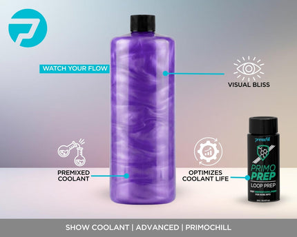 PrimoChill Vue - Computer WaterCooling Coolant, Visual Flow, Solid/Non-Transparent, Full Protection, PrimoPrep Included, Proudly Made in the USA (32oz/.9L) - Candy Purple SX