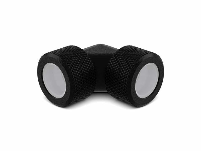 PrimoChill 16mm Rigid SX 90 Degree Fitting Set - PrimoChill - KEEPING IT COOL TX Matte Black