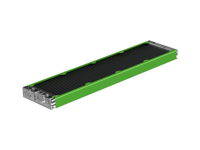 PrimoChill 480SL (30mm) EXIMO Modular Radiator, Clear Acrylic, 4x120mm, Quad Fan (R-SL-A48) Available in 20+ Colors, Assembled in USA and Custom Watercooling Loop Ready - Toxic Candy
