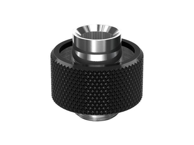 PrimoChill SecureFit SX - Premium Compression Fitting For 1/2in ID x 3/4in OD Flexible Tubing (F-SFSX34) - Available in 20+ Colors, Custom Watercooling Loop Ready - Satin Black