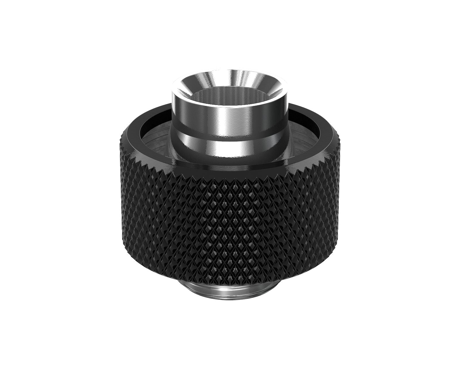 PrimoChill SecureFit SX - Premium Compression Fitting For 1/2in ID x 3/4in OD Flexible Tubing (F-SFSX34) - Available in 20+ Colors, Custom Watercooling Loop Ready - Satin Black