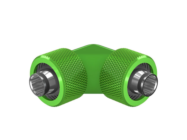 PrimoChill SecureFit SX - Premium 90 Degree Compression Fitting Set For 3/8in ID x 5/8in OD Flexible Tubing (F-SFSX5890) - Available in 20+ Colors, Custom Watercooling Loop Ready - Toxic Candy