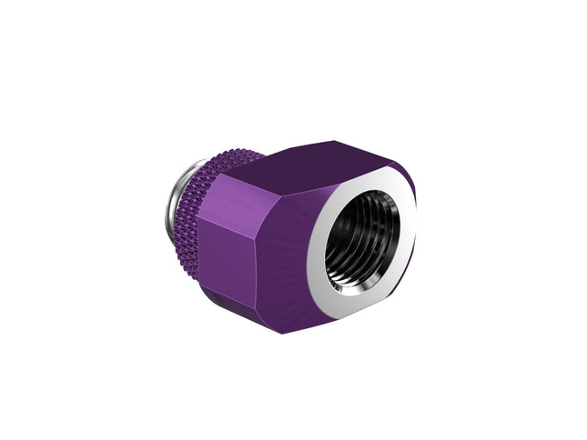PrimoChill InterConnect SX Male to Female G 1/4in. Offset Full Rotary Fitting - 6mm - Candy Purple