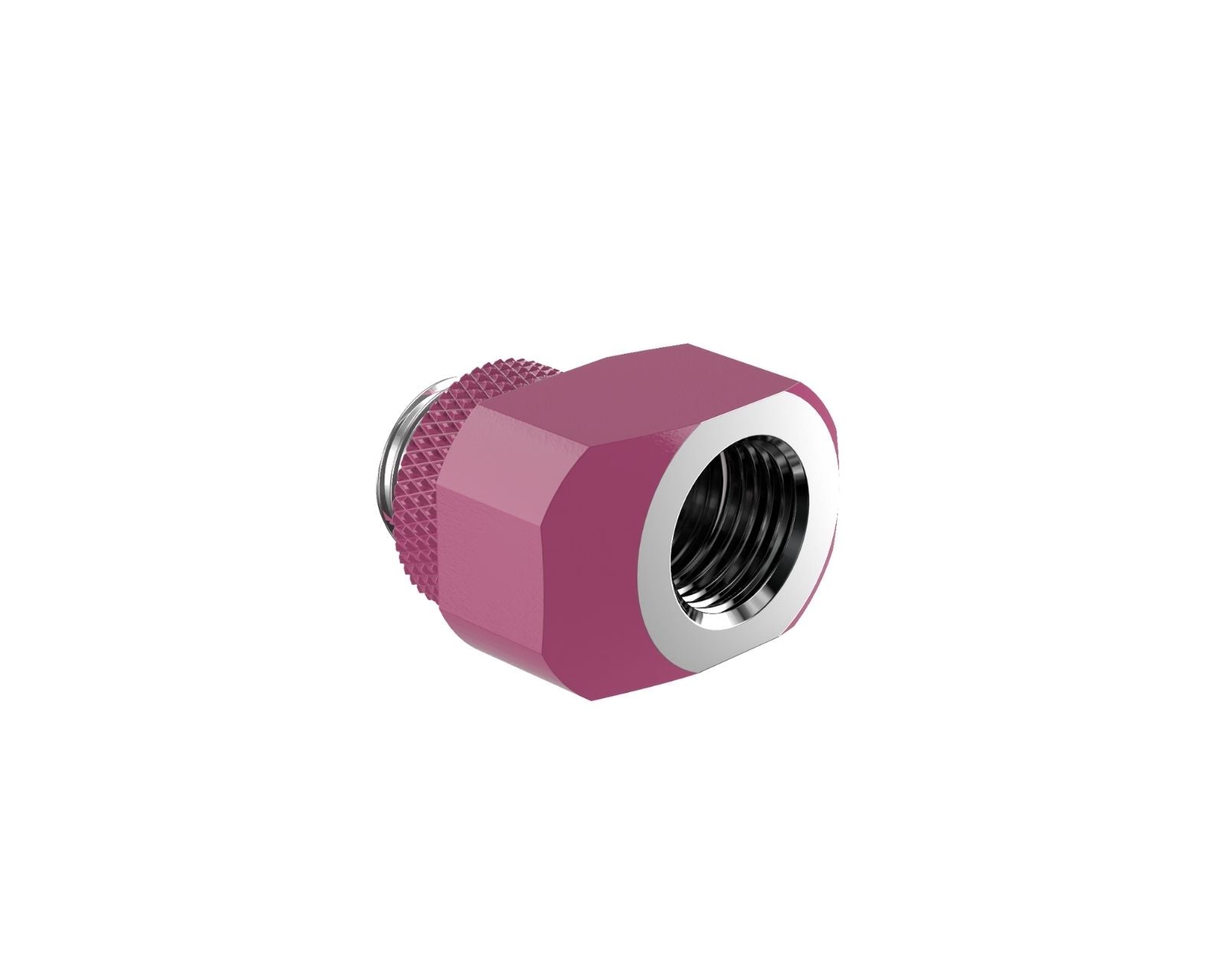 PrimoChill InterConnect SX Male to Female G 1/4in. Offset Full Rotary Fitting - Magenta